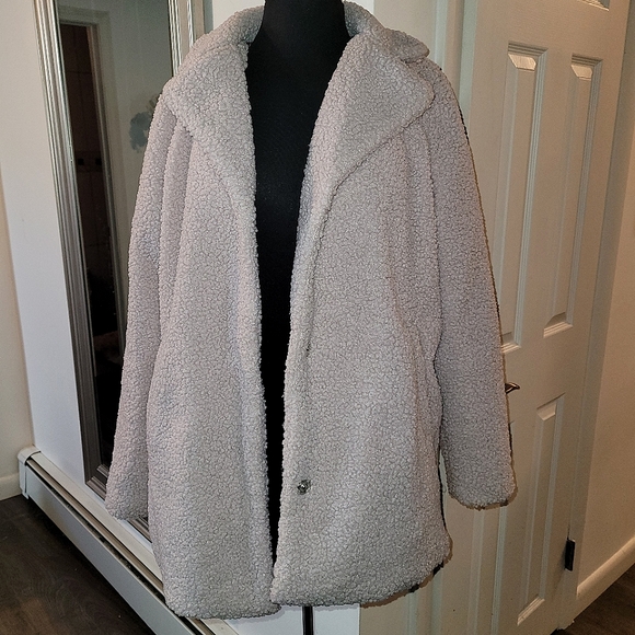 Dusty pink teddy bear jacket size M - Picture 1 of 5